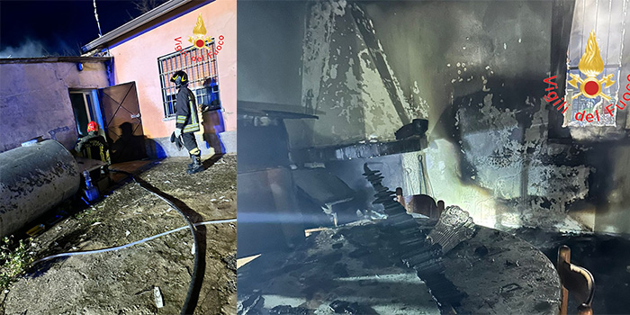 Incendio in una casa a Curinga: fiamme nella cucina, intervento dei Vvf