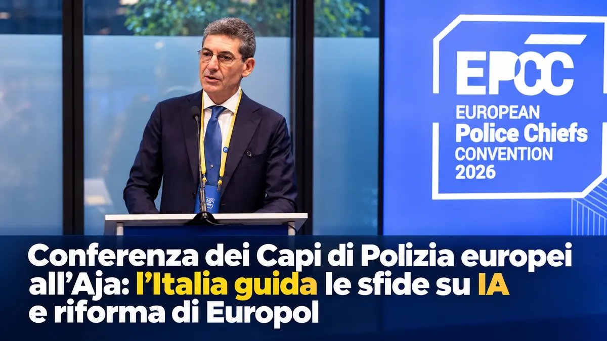 Conferenza dei Capi di Polizia europei all'Aja: l'Italia guida le sfide su IA e riforma di Europol
