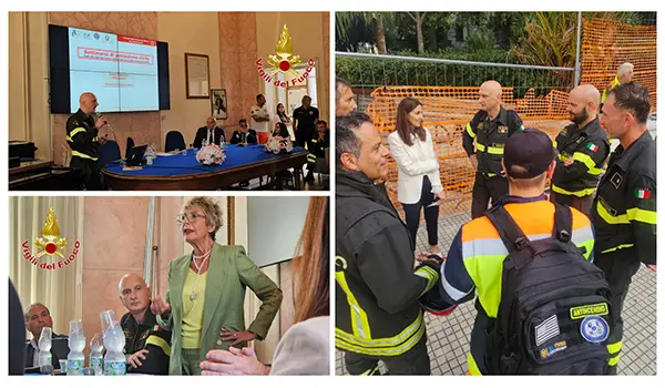 Esercitazione di evacuazione al liceo Pitagora per la Settimana della Protezione Civile