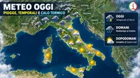 Meteo Italia oggi 9 settembre 2026 piogge temporali e temperature in forte calo