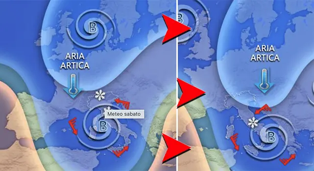 Meteo San Valentino 2026: weekend nella morsa del ciclone con piogge intense, neve e venti di burrasca
