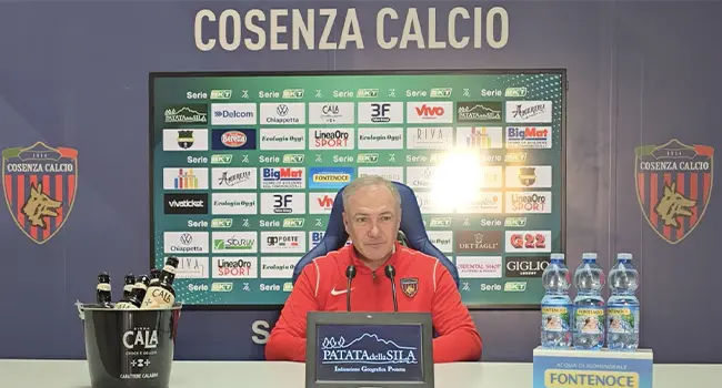 Cosenza, l’amarezza di Alvini: “Serve dignità per chiudere una stagione deludente (Video)