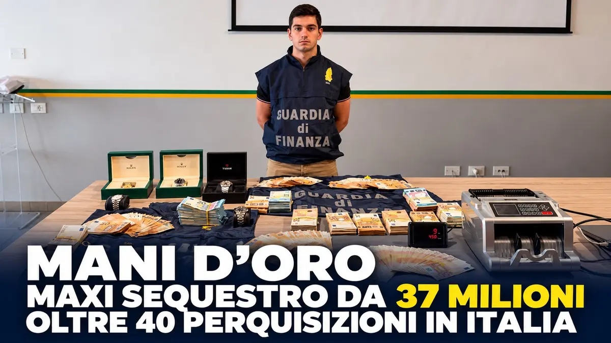 Mani doro: maxi sequestro da 37 milioni e oltre 40 perquisizioni in tutta Italia