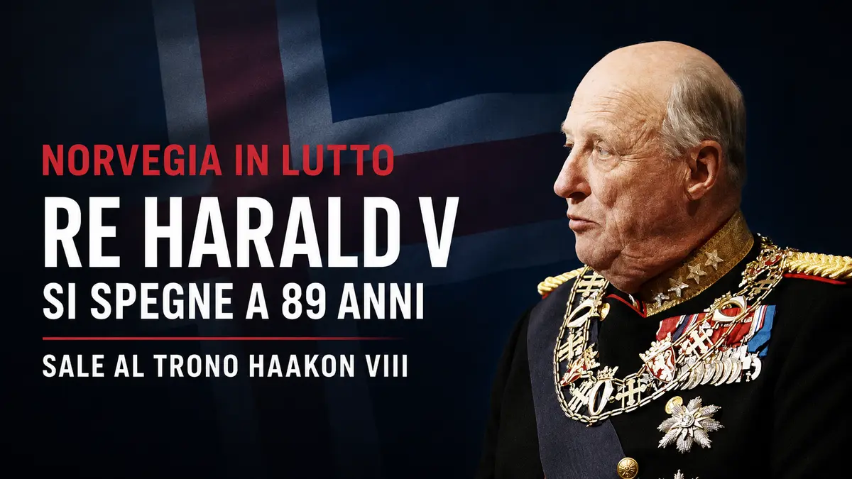 Norvegia in lutto: re Harald V si spegne a 89 anni, sale al trono Haakon VIII