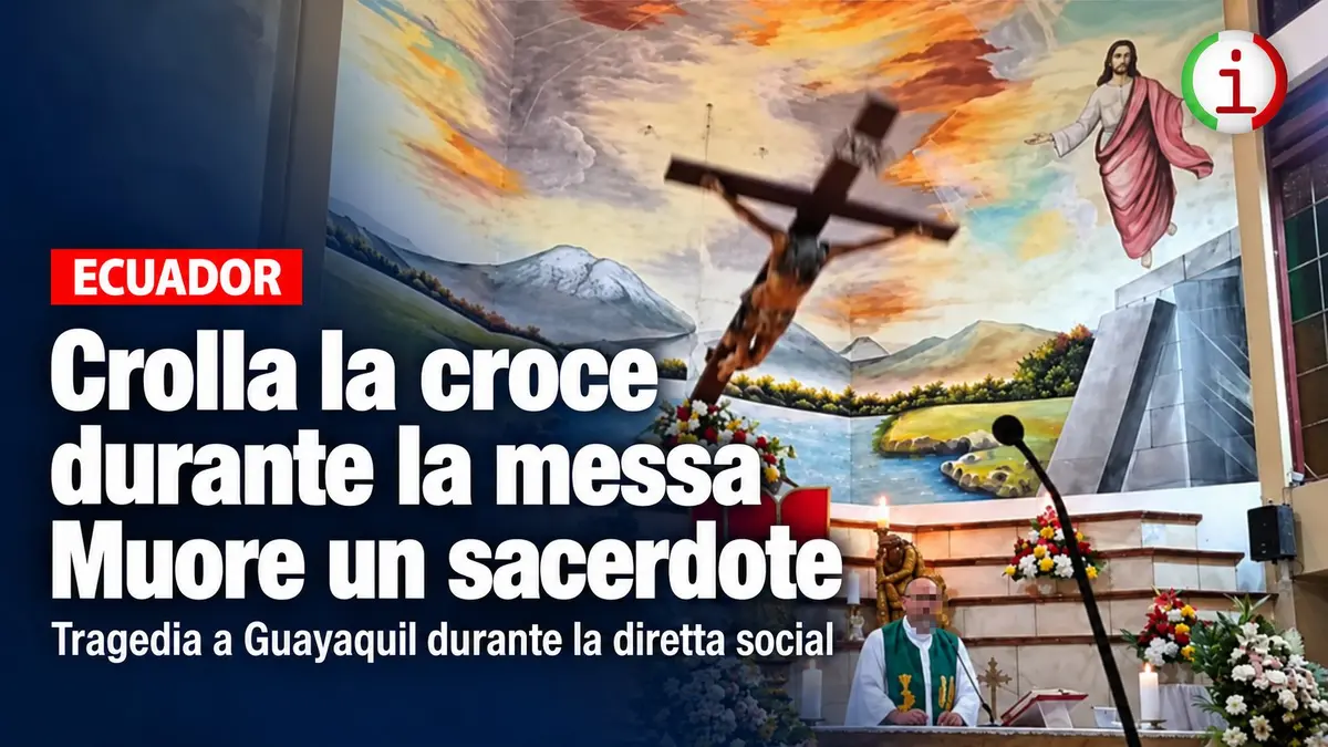 Crocifisso cade durante la messa e uccide il parroco