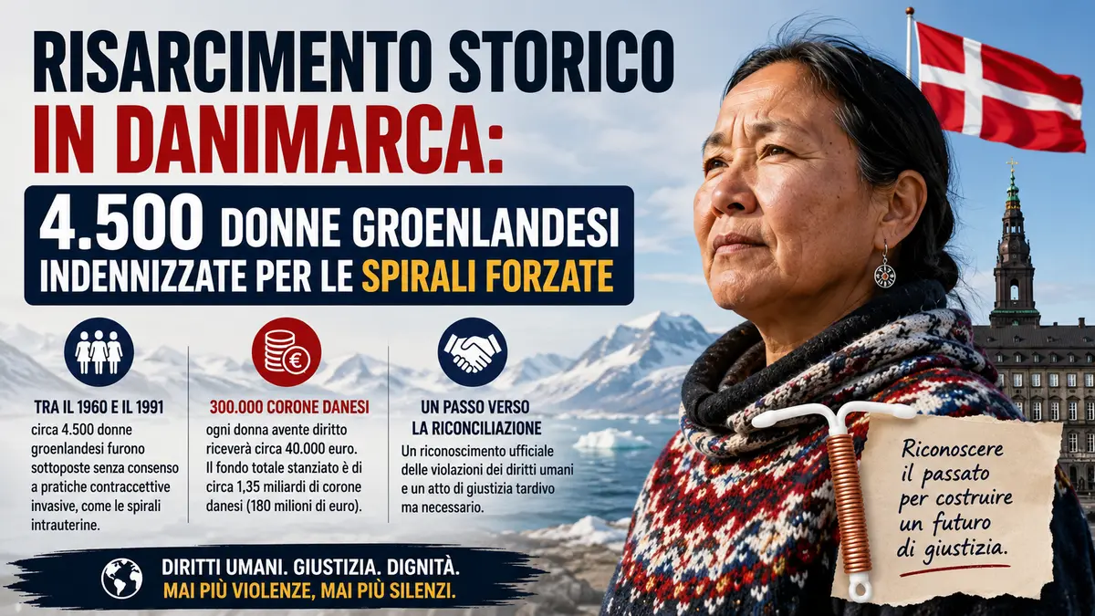Risarcimento storico in Danimarca: 4.500 donne groenlandesi indennizzate per le spirali forzate