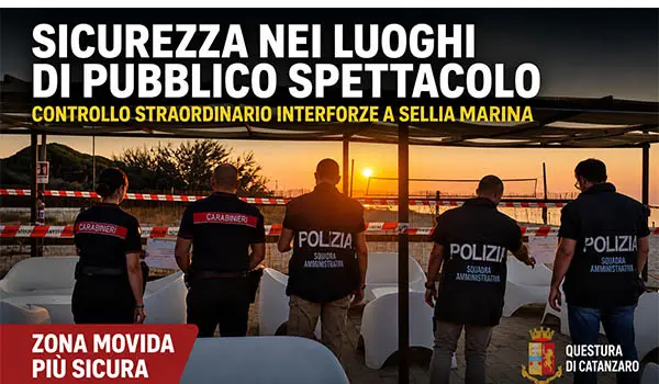 Controlli straordinari nei locali di Sellia Marina: riscontrate gravi violazioni su sicurezza, capienza e vendita di alcol ai minori