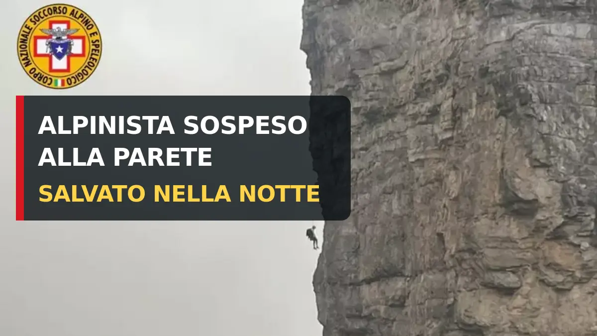Alpinista bloccato nel vuoto sul Campanile di Val Montanaia salvato durante la notte