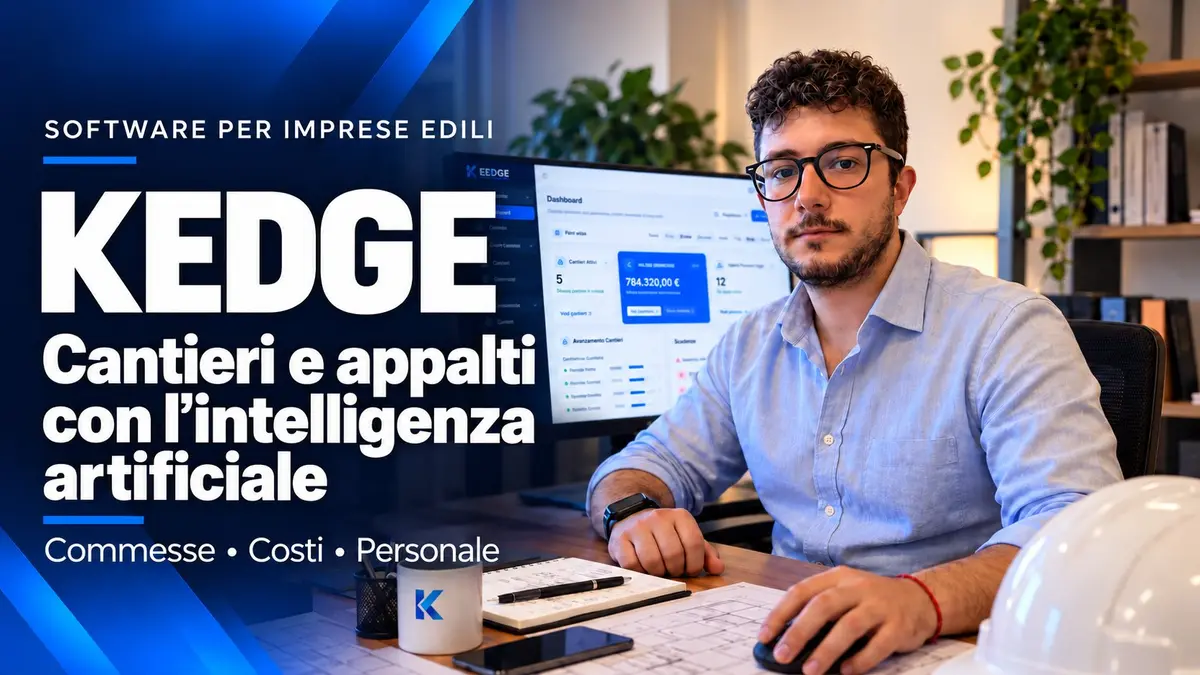 KEDGE, il gestionale per imprese edili con intelligenza artificiale per cantieri e appalti