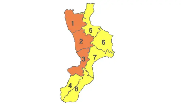 Allerta Meteo Calabria: ciclone sull’Adriatico, rischio idrogeologico elevato su Tirreniche, Catanzarese e Reggino