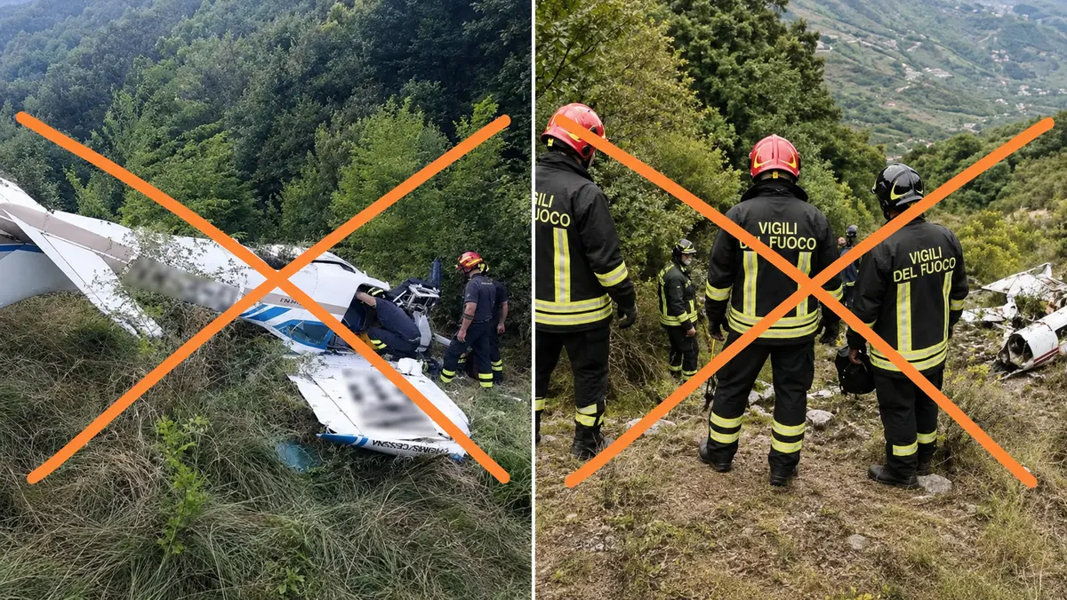 Aereo, immagini false sui social: la precisazione dei Vigili del Fuoco