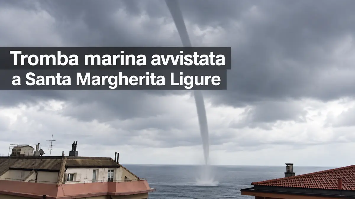 Tromba marina avvistata al largo di Santa Margherita Ligure