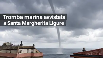 Tromba marina avvistata al largo di Santa Margherita Ligure