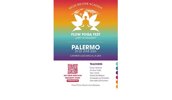 Dal 20 al 22 giugno l'evento internazionale “Flow Yoga Fest. Unity in diversity” ai Cantieri Culturali alla Zisa