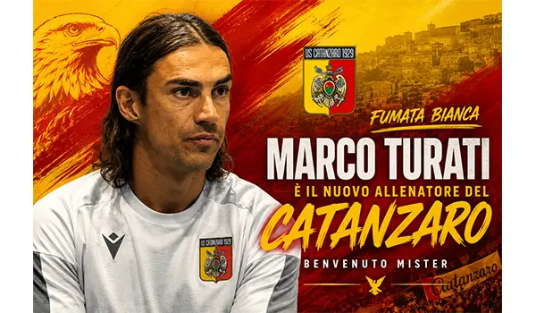 Calcio. Fumata bianca per Turati al Catanzaro: sarà lui il nuovo allenatore dei giallorossi