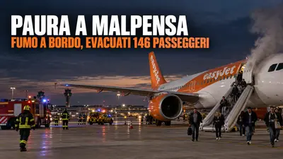Principio di incendio su aereo easyJet a Malpensa: scalo chiuso e passeggeri evacuati