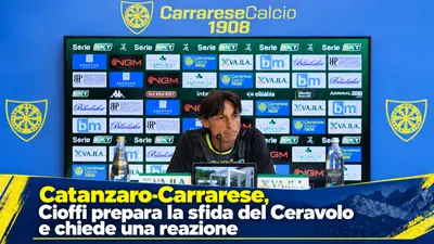 Catanzaro-Carrarese, Cioffi prepara la sfida del Ceravolo e chiede una reazione