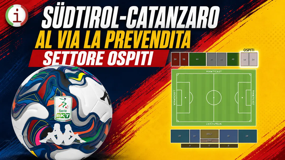 Südtirol-Catanzaro, al via la vendita dei biglietti per i tifosi giallorossi