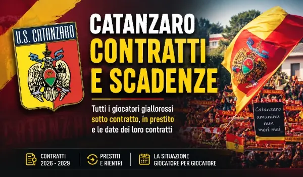 Catanzaro, contratti e scadenze dei giallorossi sotto contratto