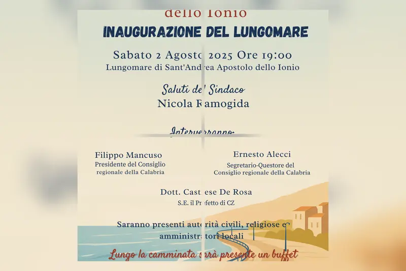 Amministrazione Comunale Sant'Andrea Apostolo dello Ionio - Inaugurazione Lungomare