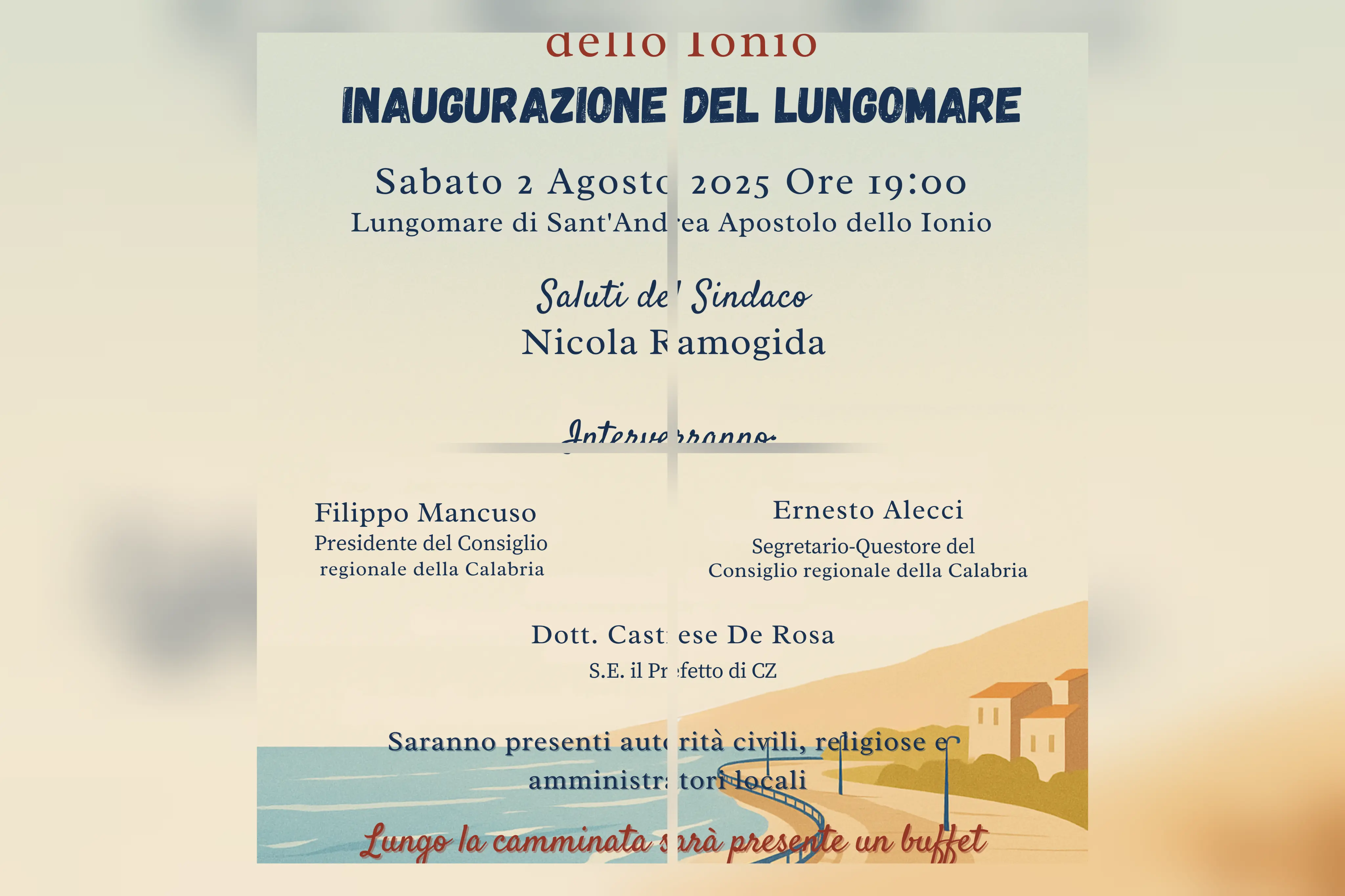 Amministrazione Comunale Sant'Andrea Apostolo dello Ionio - Inaugurazione Lungomare
