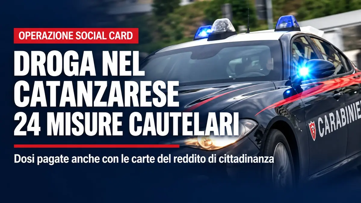 Droga nel Catanzarese e pagamenti con carte del reddito di cittadinanza 24 misure cautelari