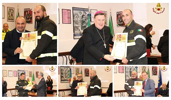 Catanzaro celebra l’87° anniversario dei Vigili del Fuoco: cerimonia solenne tra memoria e riconoscimenti. (Fotogallery)