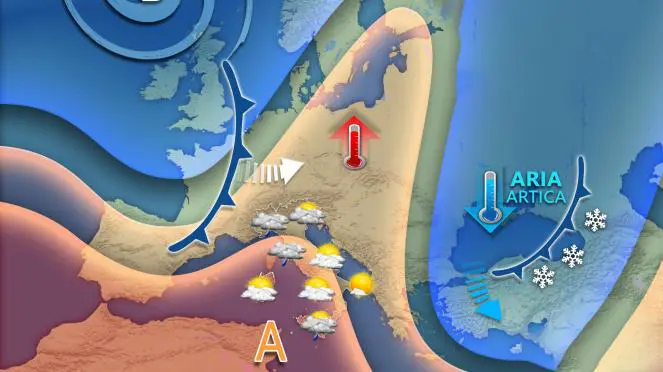 Previsioni Meteo: weekend con debole fronte atlantico e temperature miti, i dettagli