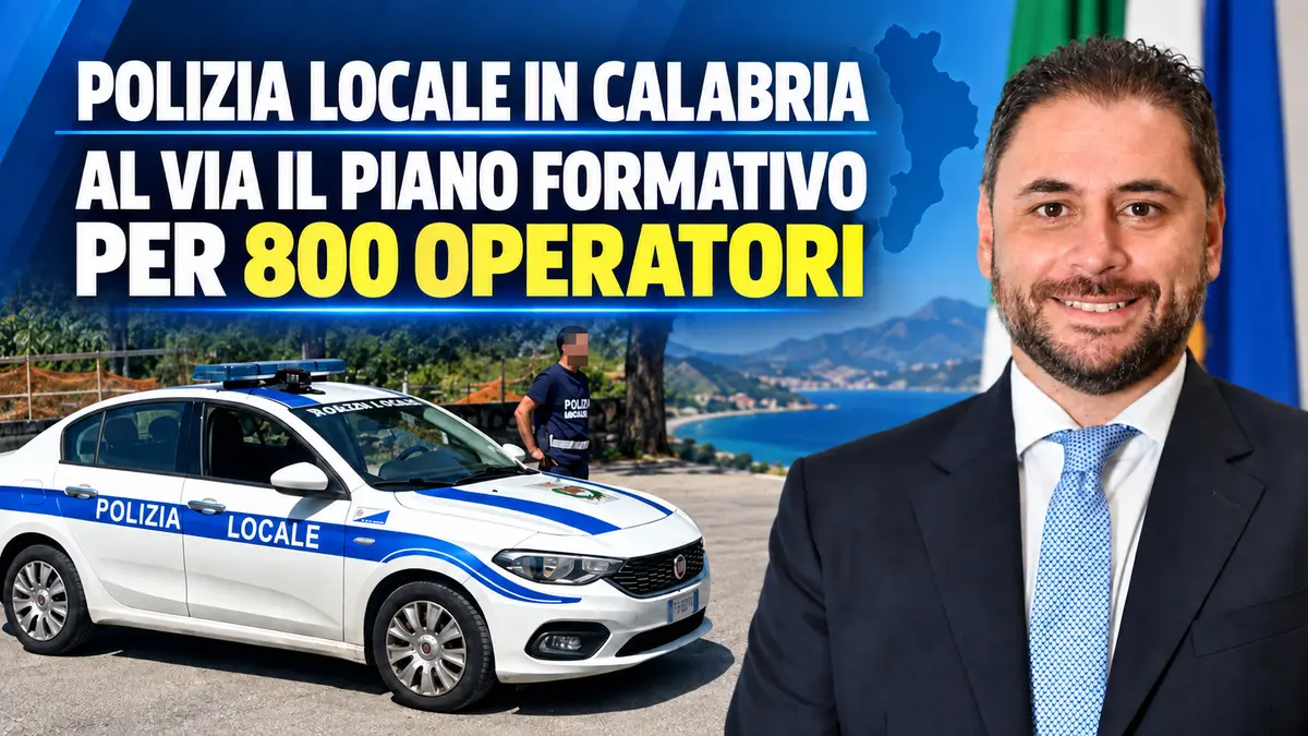 Polizia locale in Calabria, al via un piano formativo regionale per 800 operatori