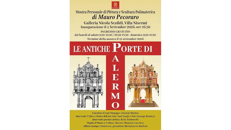 “Le antiche Porte di Palermo”: a Villa Niscemi la personale di pittura e scultura di Mauro Pecoraro