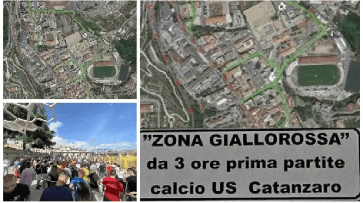 Zona Giallorossa per Catanzaro Brescia: le disposizioni su traffico, viabilità e parcheggi