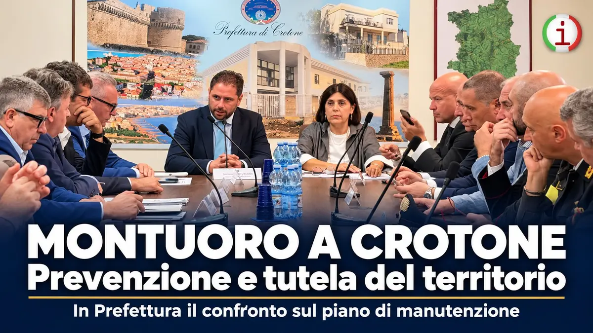Montuoro a Crotone per il piano di manutenzione del territorio e la prevenzione dei rischi