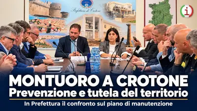 Montuoro a Crotone per il piano di manutenzione del territorio e la prevenzione dei rischi