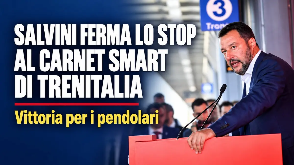 Salvini ferma lo stop al Carnet Smart di Trenitalia: vittoria per i pendolari