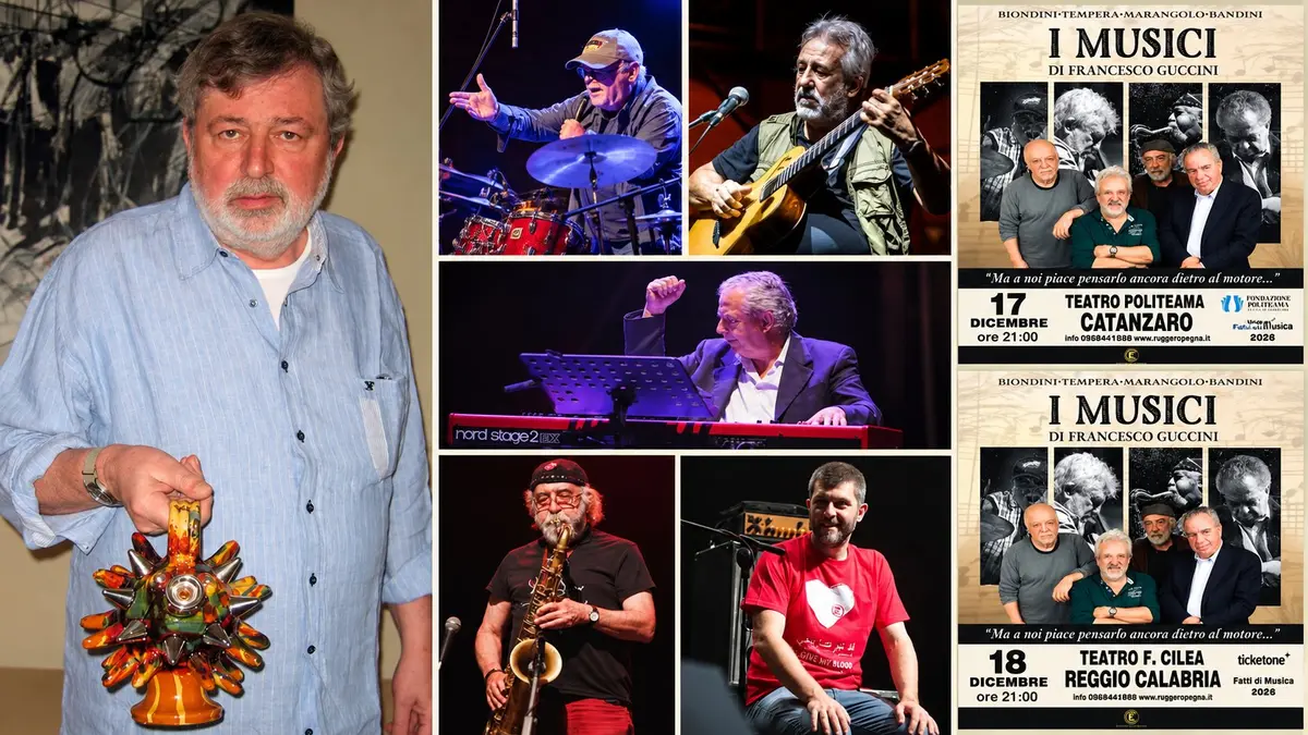 Francesco Guccini, doppio omaggio dei suoi Musici in Calabria: 17 dicembre a Catanzaro e 18 a Reggio