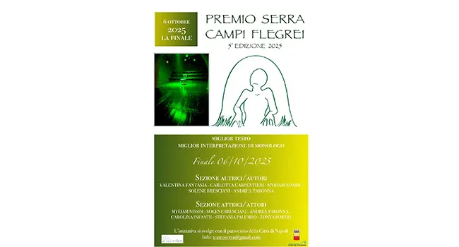 Quinto Premio “Serra-Campi Flegrei”. Finale il 6 ottobre 