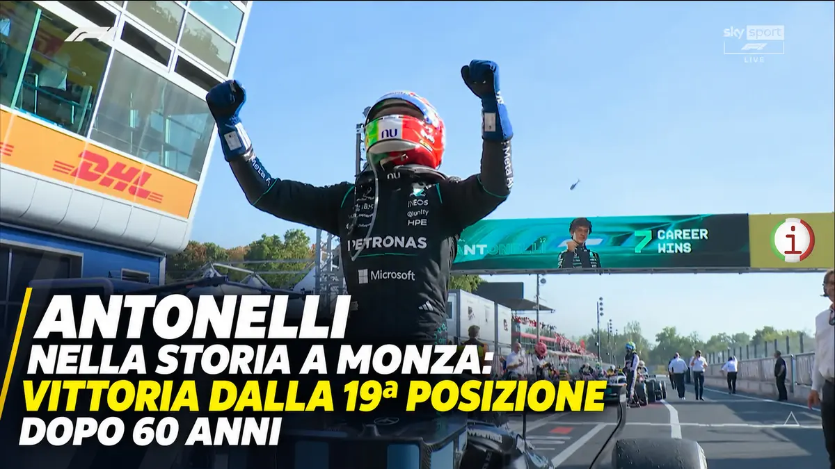 Antonelli nella storia a Monza: vittoria dalla 19ª posizione dopo 60 anni