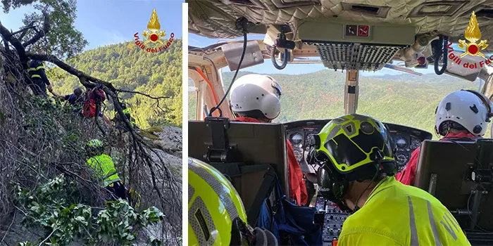 Nardodipace, due turisti belgi dispersi nei boschi salvati dai Vigili del Fuoco con l’elicottero