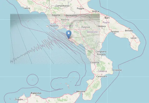 Terremoto nel Cilento: scossa di magnitudo 4.5 vicino a Montecorice avvertita nella notte