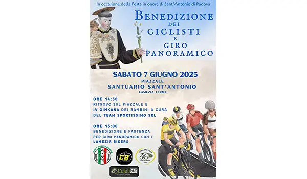 Benedizione dei ciclisti e giro panoramico in occasione della Festa in onore di San’Antonio di Padova
