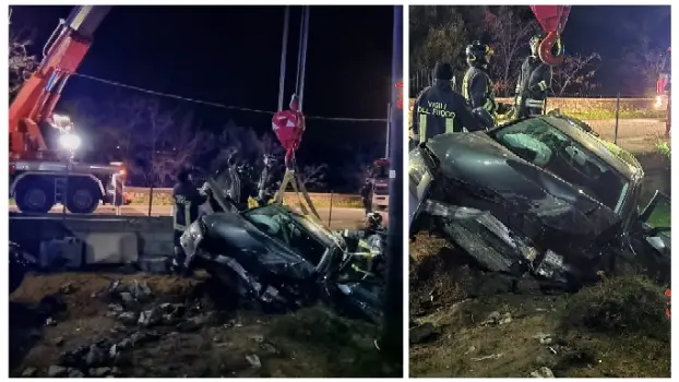 Sellia Marina, Auto Fuori Strada nella Notte: Giovane Ferito e Danni alla Condotta Idrica