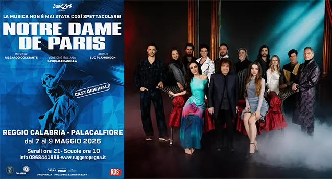 Lunedì Graziano Galatone, Febo in Notre Dame de Paris, a Reggio per presentare il Colossal dal 7 al 9 maggio al Palacalafiore  