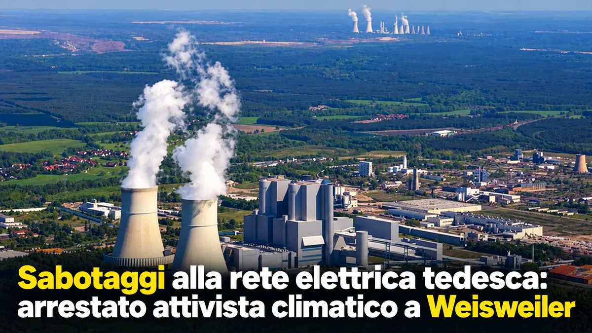 Sabotaggi alla rete elettrica tedesca: arrestato attivista climatico a Weisweiler