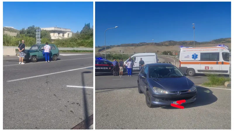 Catanzaro incidente sulla SP16 direzione SS106: tamponamento tra due auto, un ferito lieve