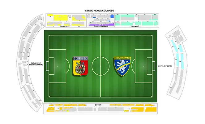 Calcio 12ª giornata: Catanzaro - Frosinone - Tutte le informazioni sulla vendita dei biglietti