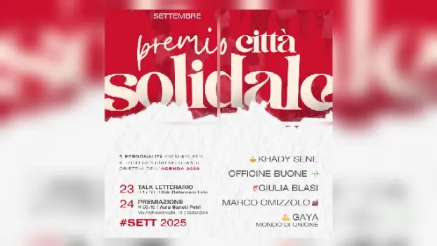 Premio Città Solidale: a Catanzaro un’edizione dedicata a solidarietà, parità e sostenibilità