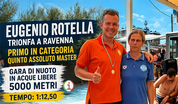 Eugenio Rotella conquista Ravenna: il nuotatore catanzarese trionfa nei 5 km in acque libere