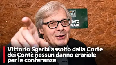 Vittorio Sgarbi assolto dalla Corte dei Conti: nessun danno erariale per le conferenze