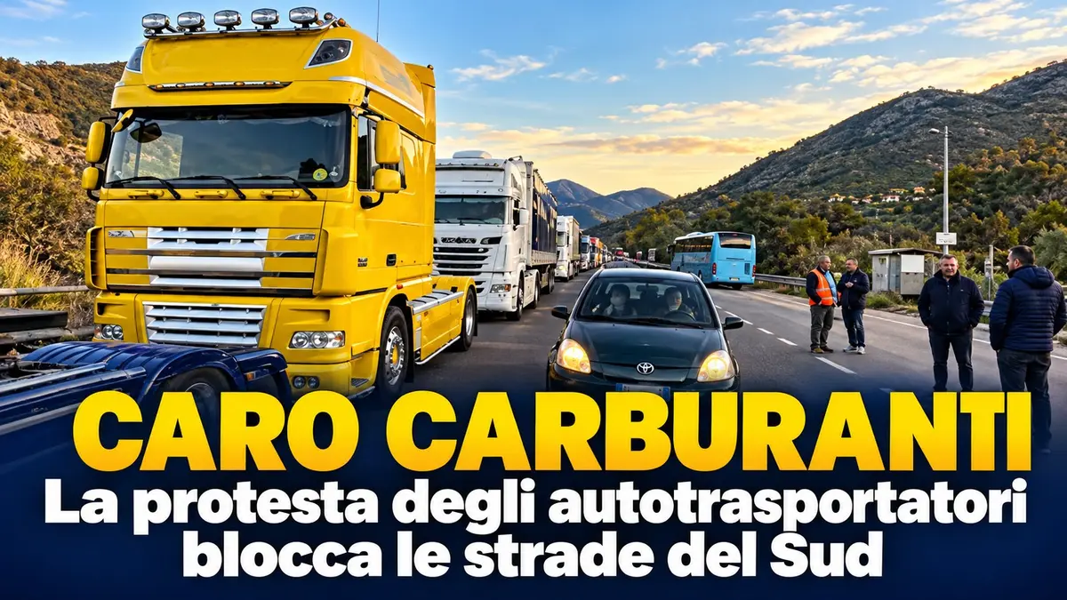Caro carburanti, la protesta degli autotrasportatori blocca le strade del Sud