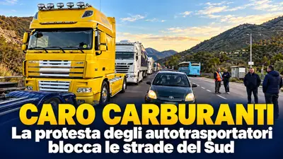 Caro carburanti, la protesta degli autotrasportatori blocca le strade del Sud